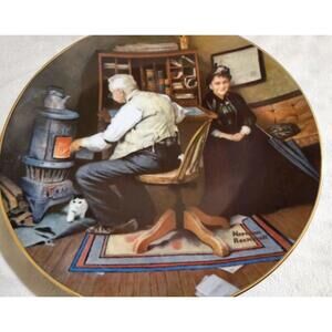 “Keeping Company” Collector Plate by Norman Rockwell 1989 #15168A Vintage Rare